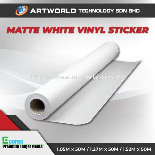 Vinyl Stickers Self Adhesive Matte White Vinyl Sticker ECorea