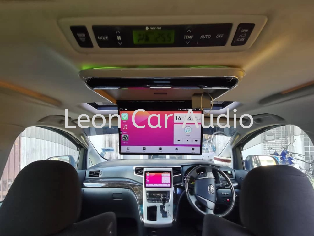 Toyota Vellfire Alphard anh20 14" fhd hdmi usb mp4 roof led monitor