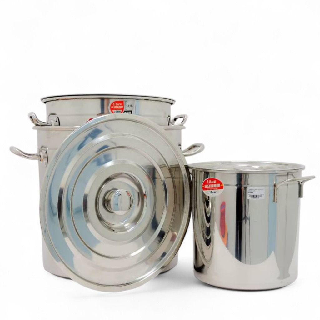 Stainless Steel Stock Pot & Soup Bucket