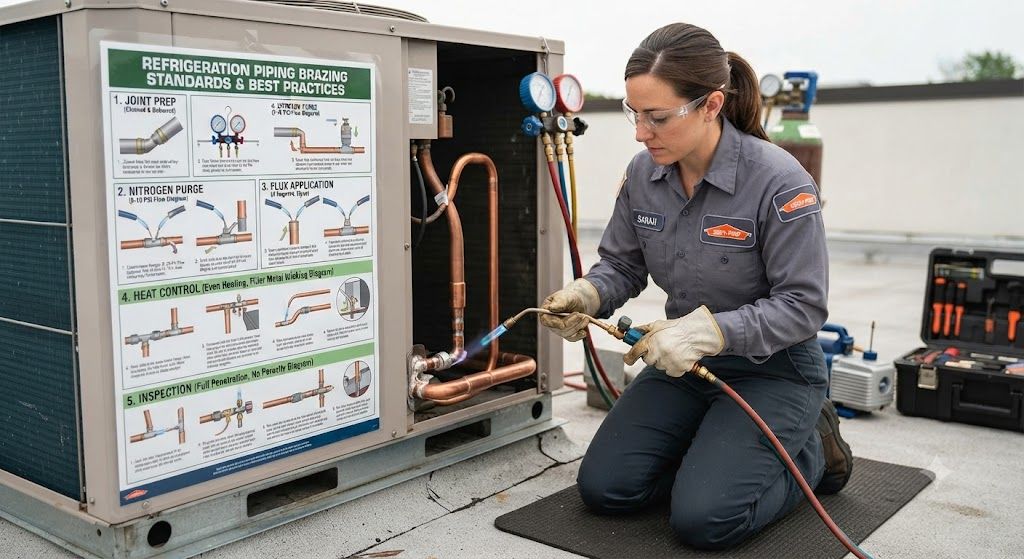refrigeration system piping brazing standards