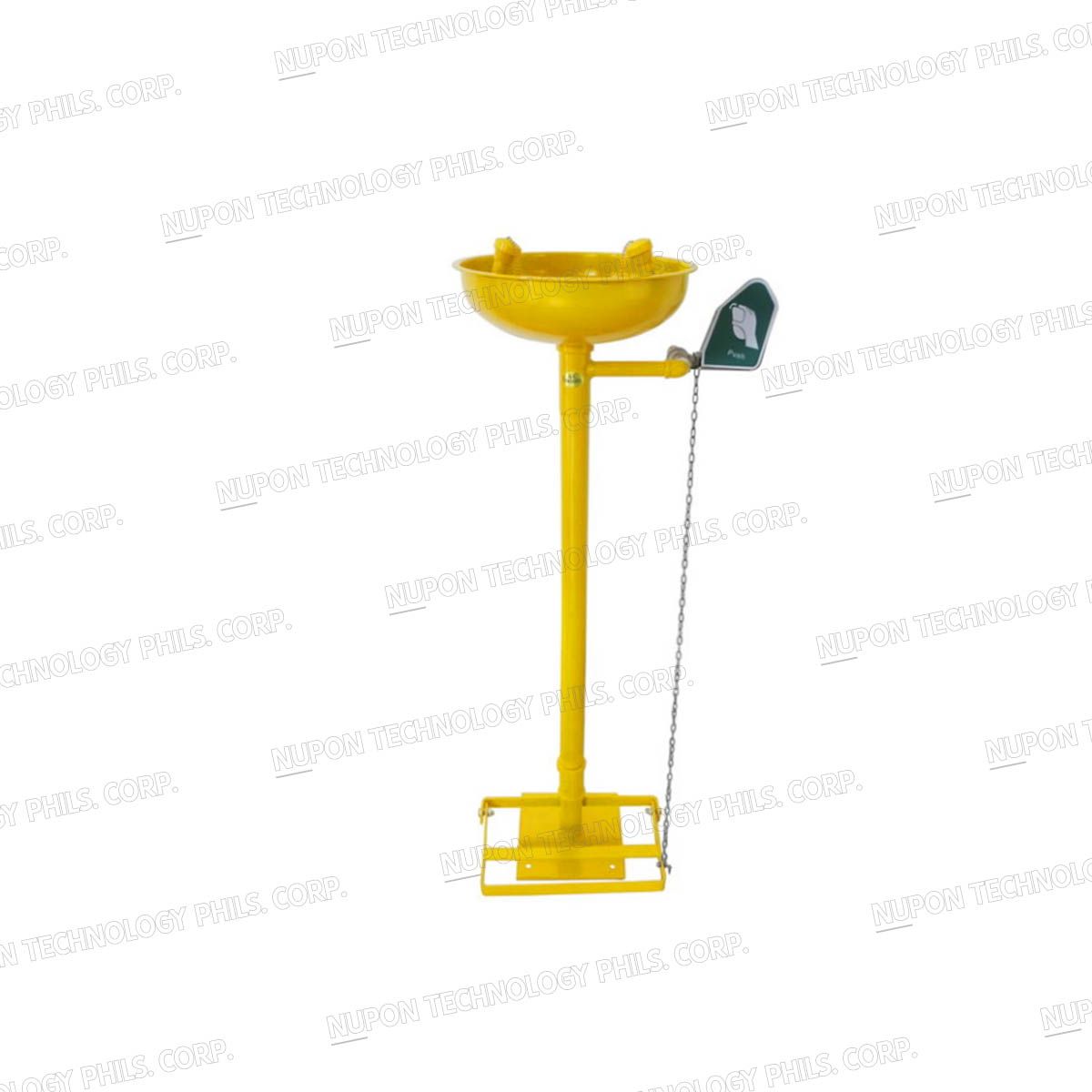 Stainless Steel Bowl Pedestal  Mounted Emergency Eyewash With Foot Pedal