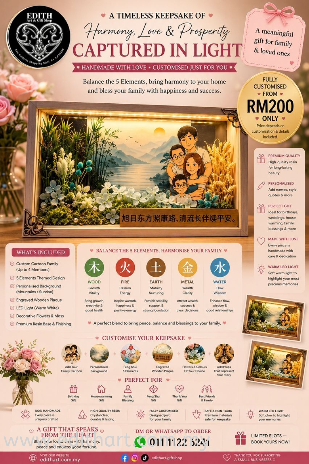 Feng Shui Family Light Box | Custom Bazi Element Design_ OPEN FOR COSTOMISE
