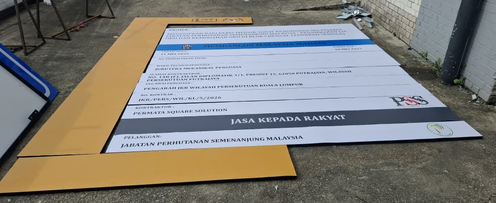 JKR SPEC CONSTRUCTION PROJECT SIGNAGE INSTALLATION WITH DRAWING AT IPOH | PERAK