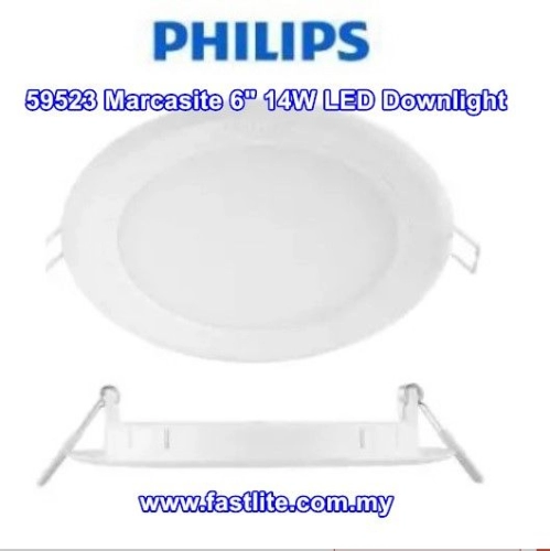 Philips 59523 Marcasite 14W 150mm Rd LED Downlight