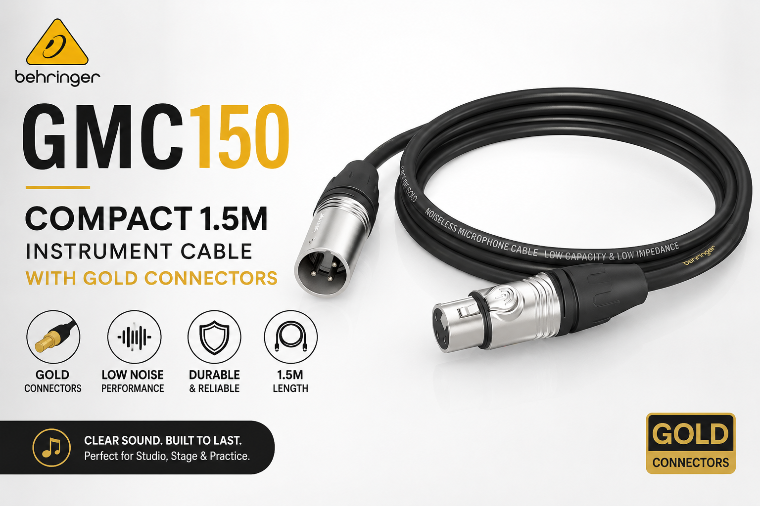 Behringer GMC150 Kabel Mikrofon XLR Profesional 1.5 Meter