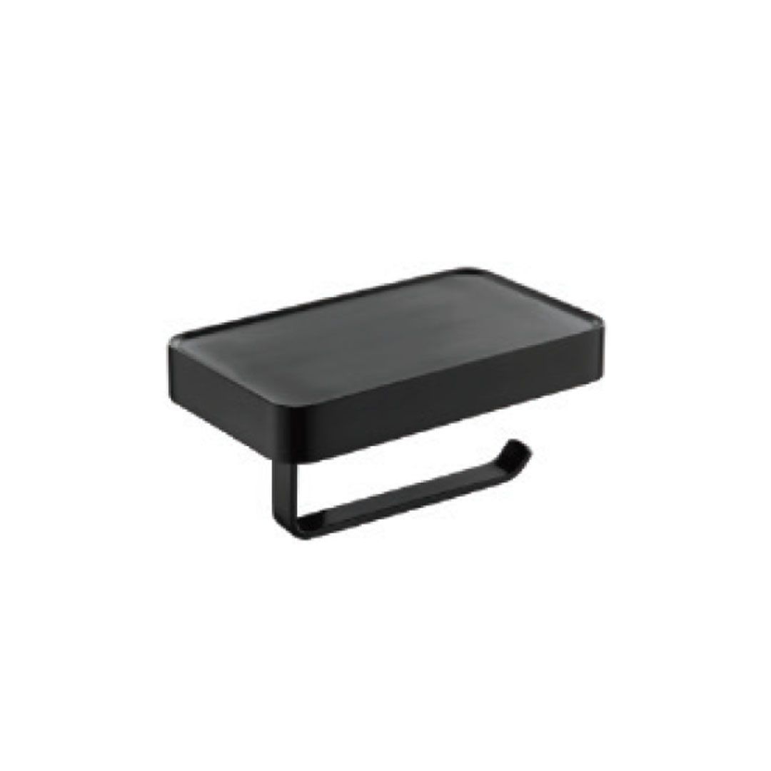 Toilet Paper Holder with Phone Tray #BA-D69-PH1-BL