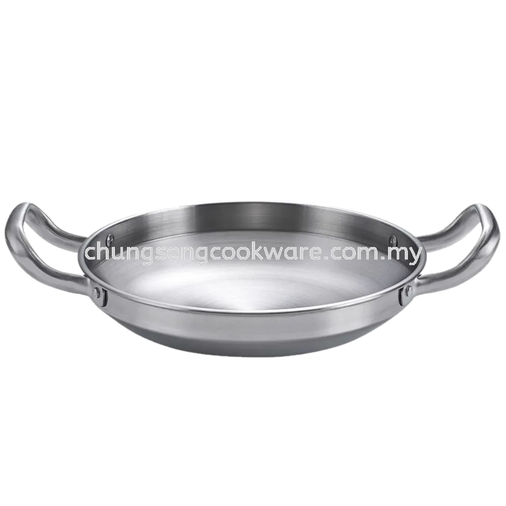 Stainless Steel Seafood Double Handle Plate 韩式不锈钢海鲜干锅