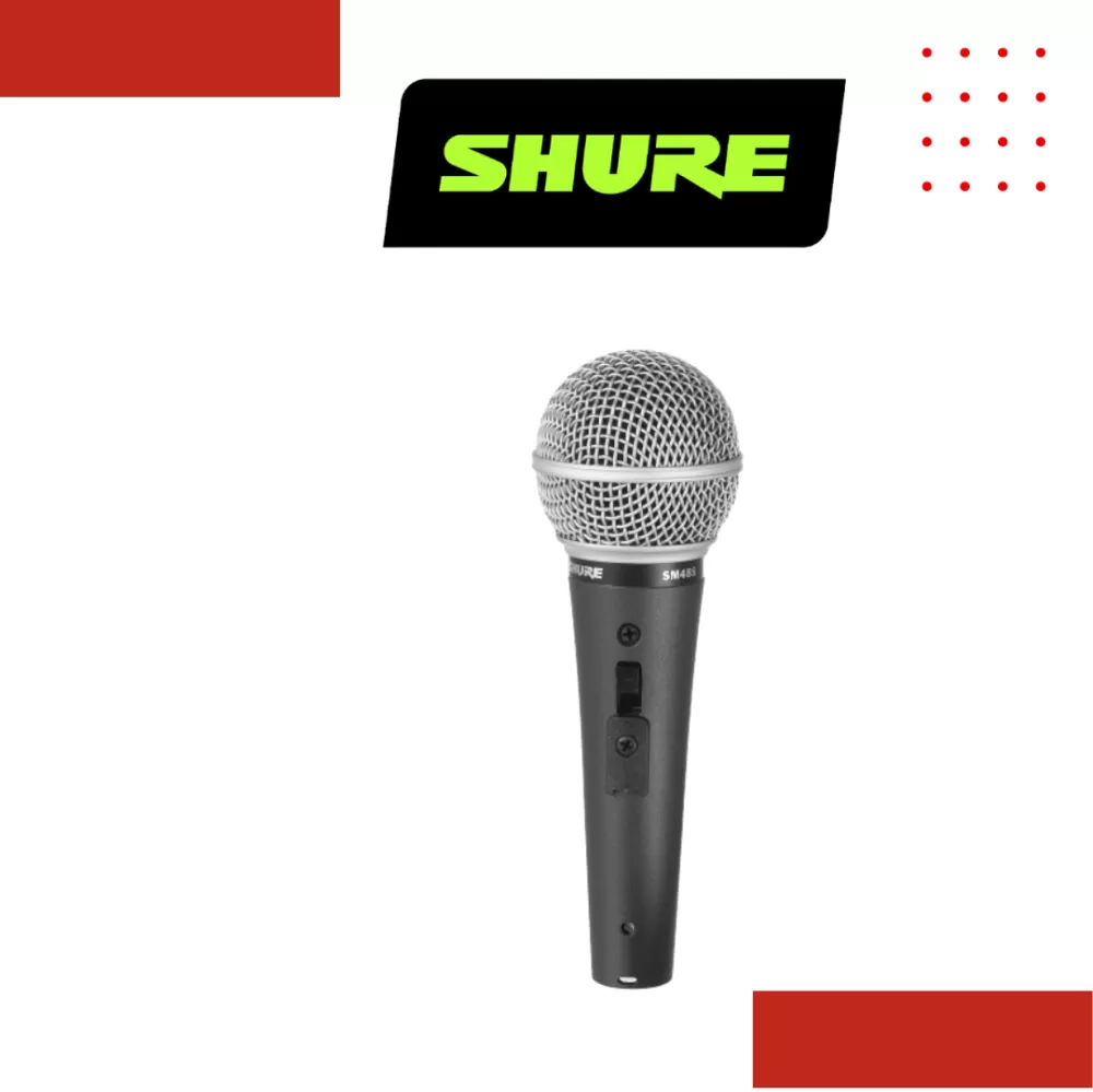 Shure SM48S-LC Handheld Dynamic Vocal Microphone with On/Off Switch