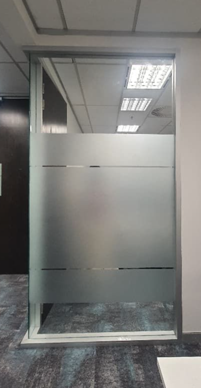 Frosted Sticker on Glass Wall for Privacy Purpose