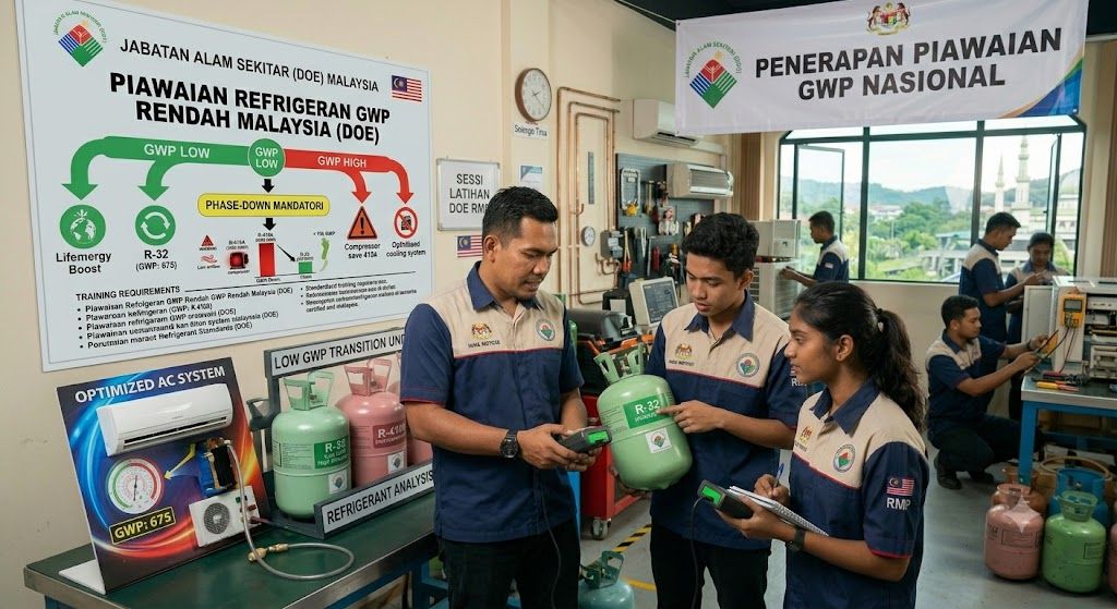 HVAC low GWP refrigerant standards Malaysia DOE