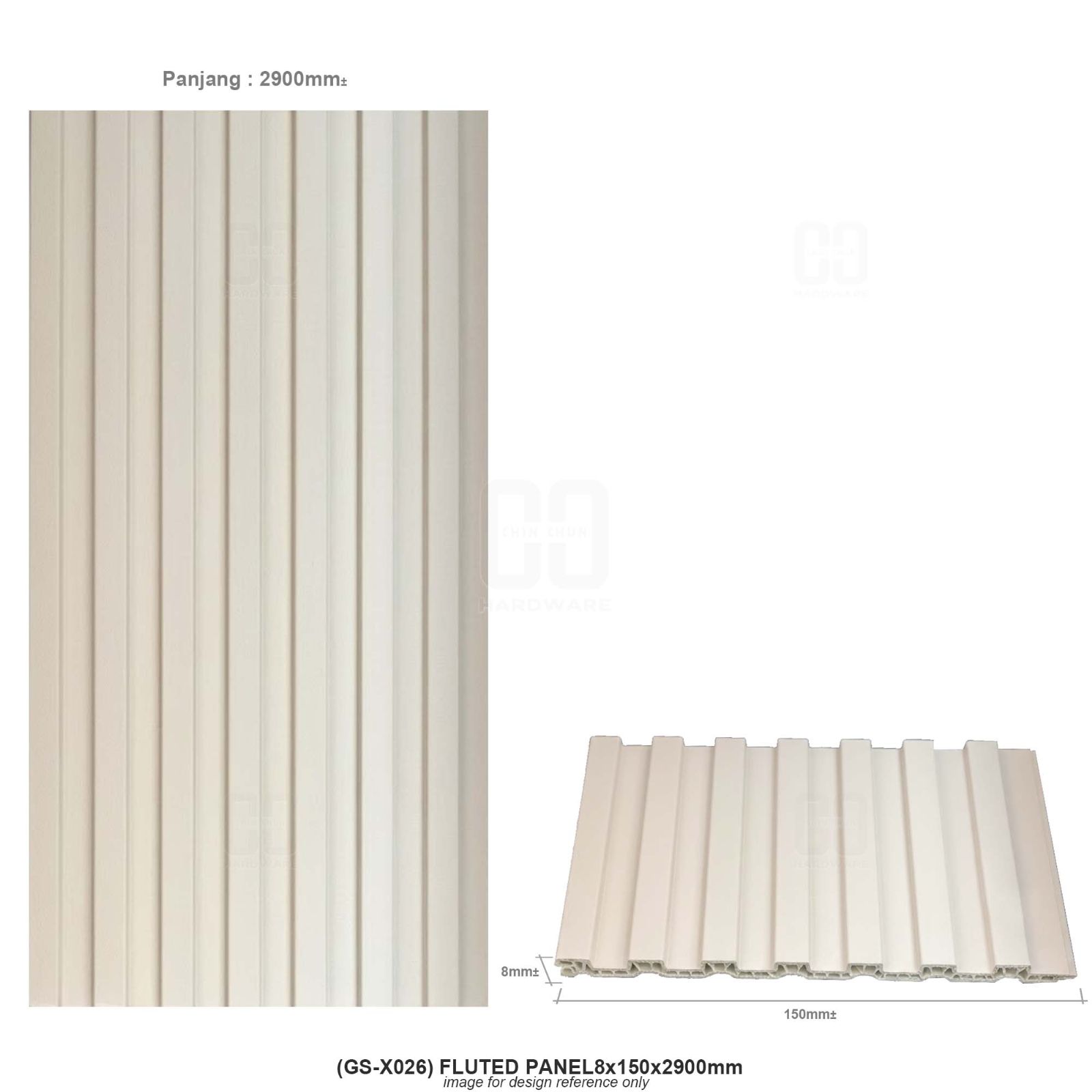(GS-X026) FLUTED PANEL 8x150x2900mm