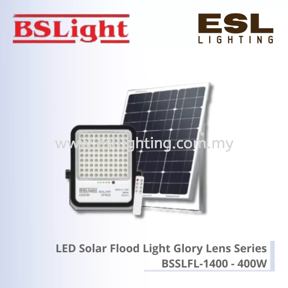 BSLIGHT LED Solar Flood Light Glory Lens Series Mono-Crystalline Silicon Solar Panel - 400W - BSSLFL-1400 IP65