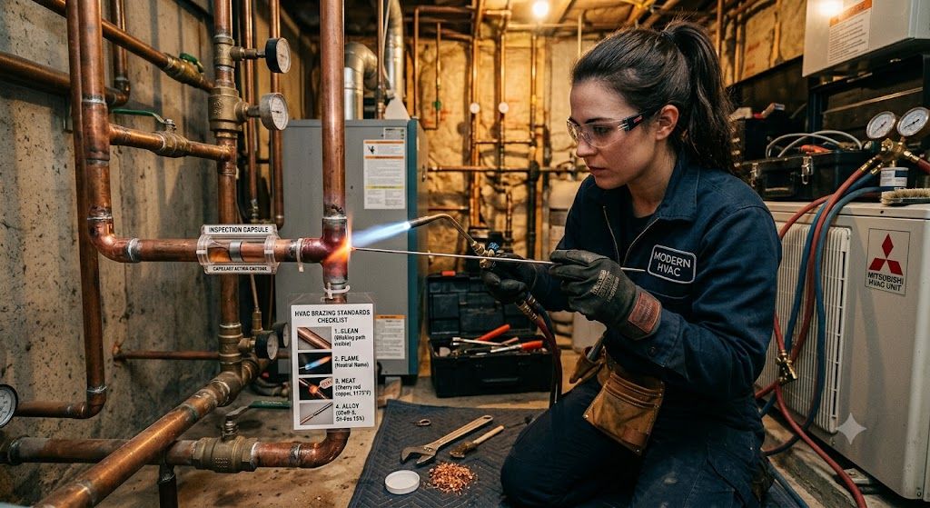 HVAC refrigeration copper joint brazing standards