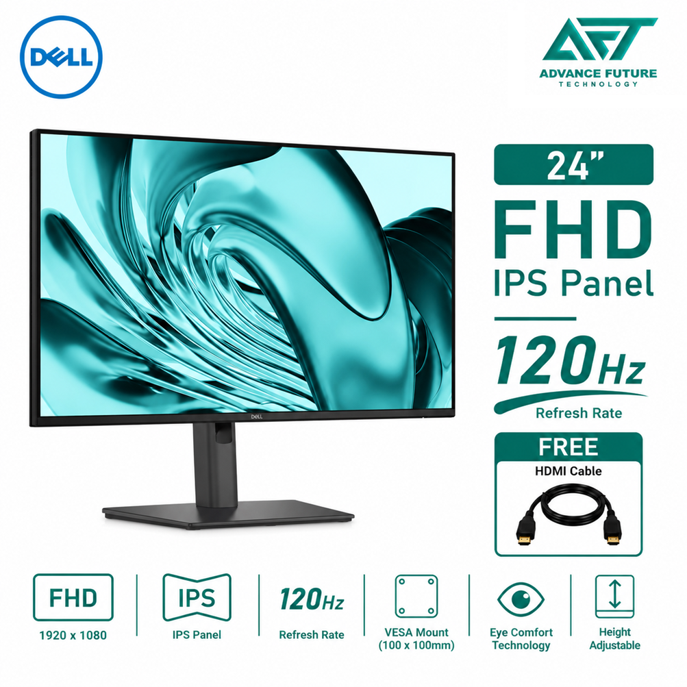 Dell Pro P 24 P2426H 24" FHD IPS 120Hz Flat Monitor ( 1x HDMI, 1x DP, 2x USB-A, 1x USB-A, 1x USB-C, 3 Years Warranty )