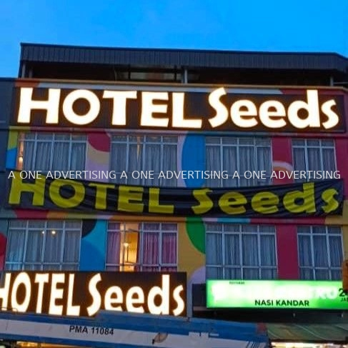 3D LED Frontlit Hotel Signboard