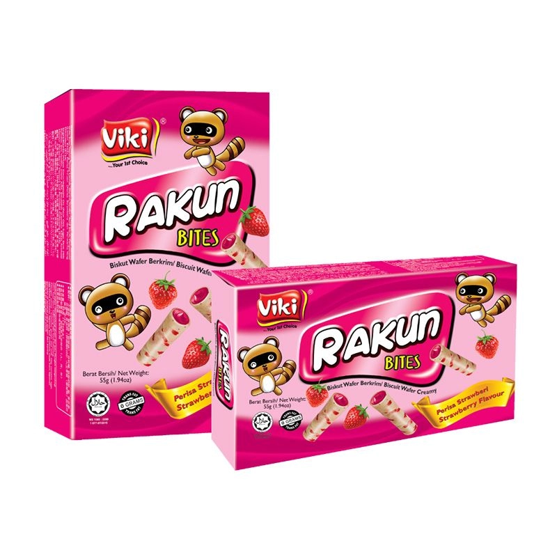 Rakun Bites 80g - Strawberry Flavour