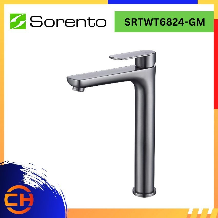 SORENTO BASIN MIXER TAP SRTWT6824-GM High Basin Mixer Tap ( Gunmetal )