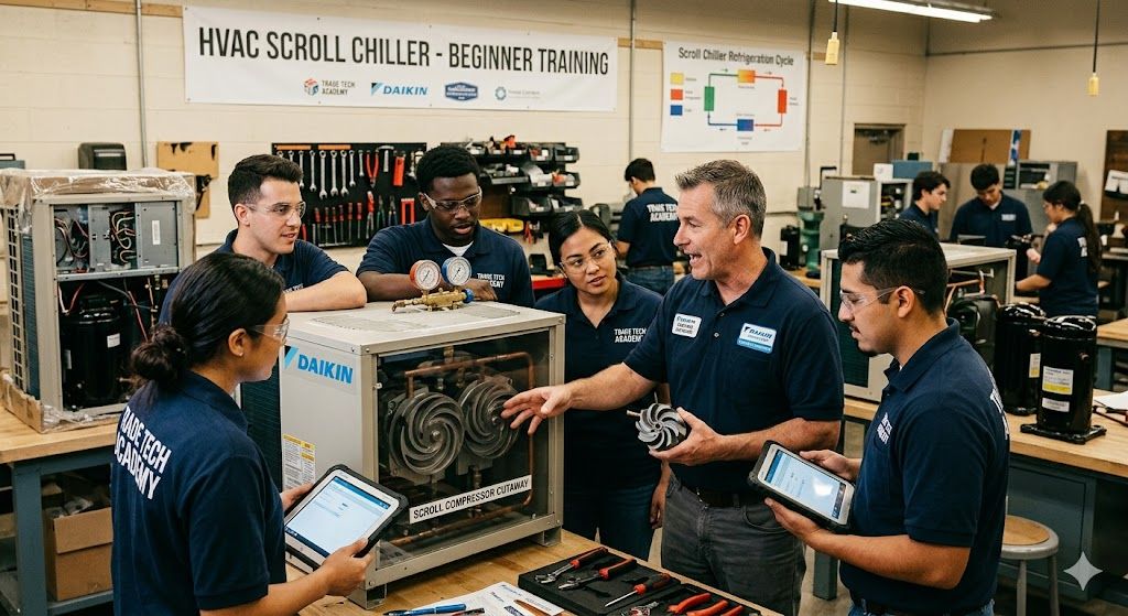 HVAC scroll chiller beginner training