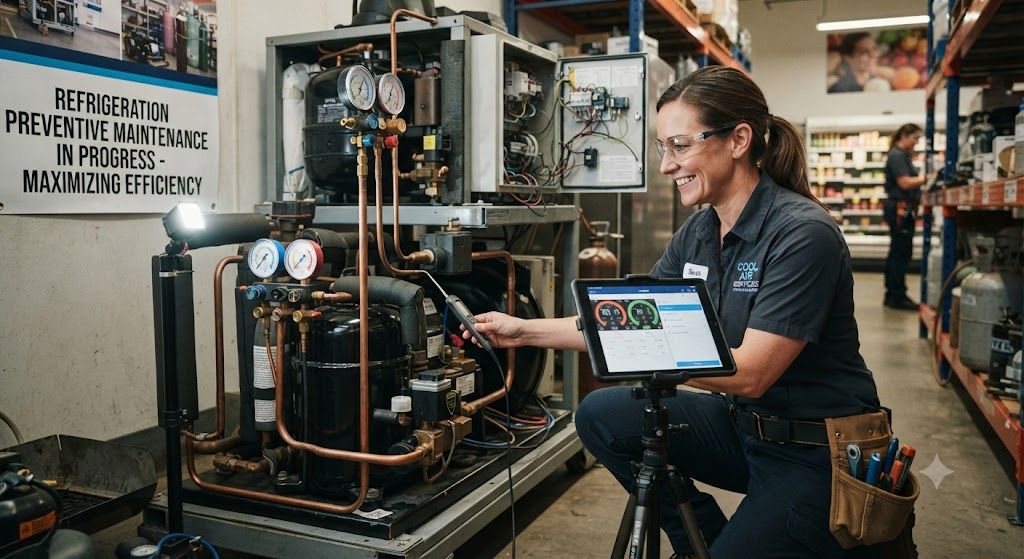 Refrigeration system servicing and maintenance