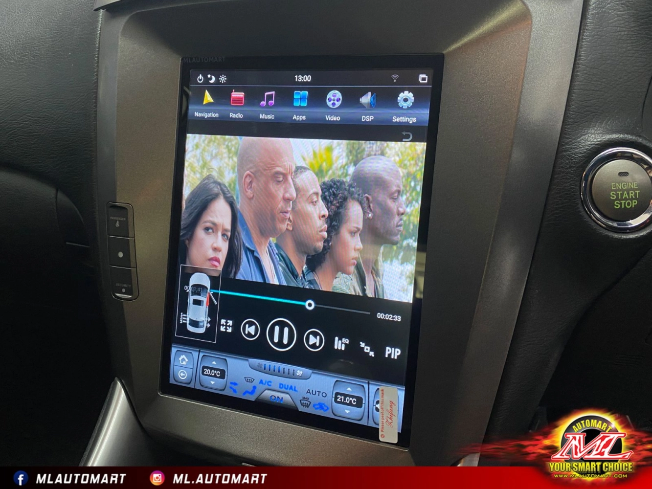 Lexus IS250 XE20 Vertical Style Android Monitor (12.1")