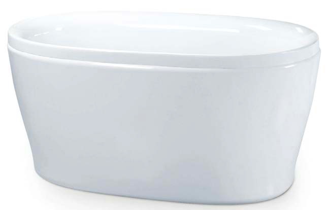 VK-A109 Free Standing Acrylic Bathtub | ITTO Modern White Bathtub 1300x750x650mm