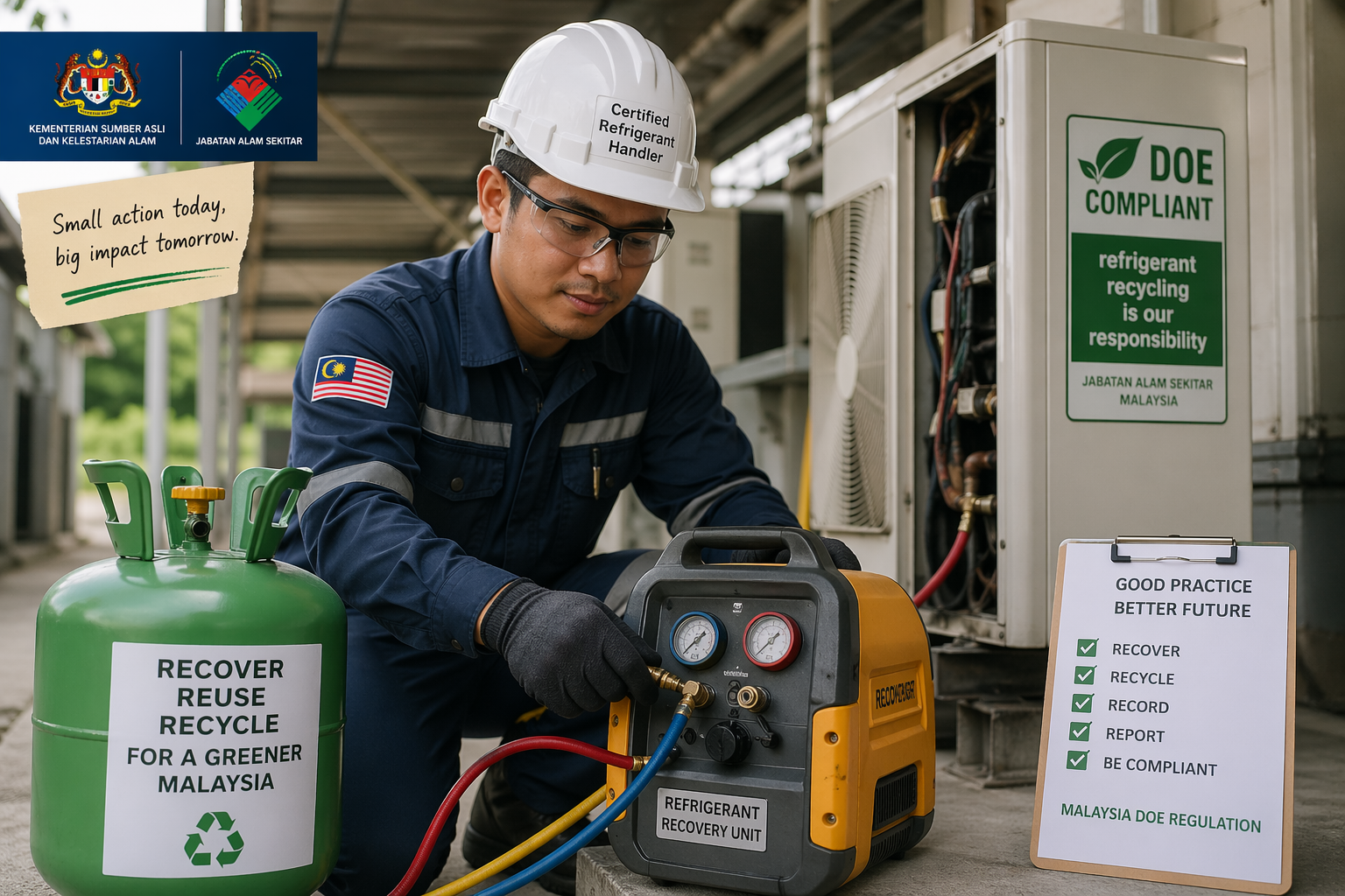 refrigerant recycling compliance Malaysia DOE