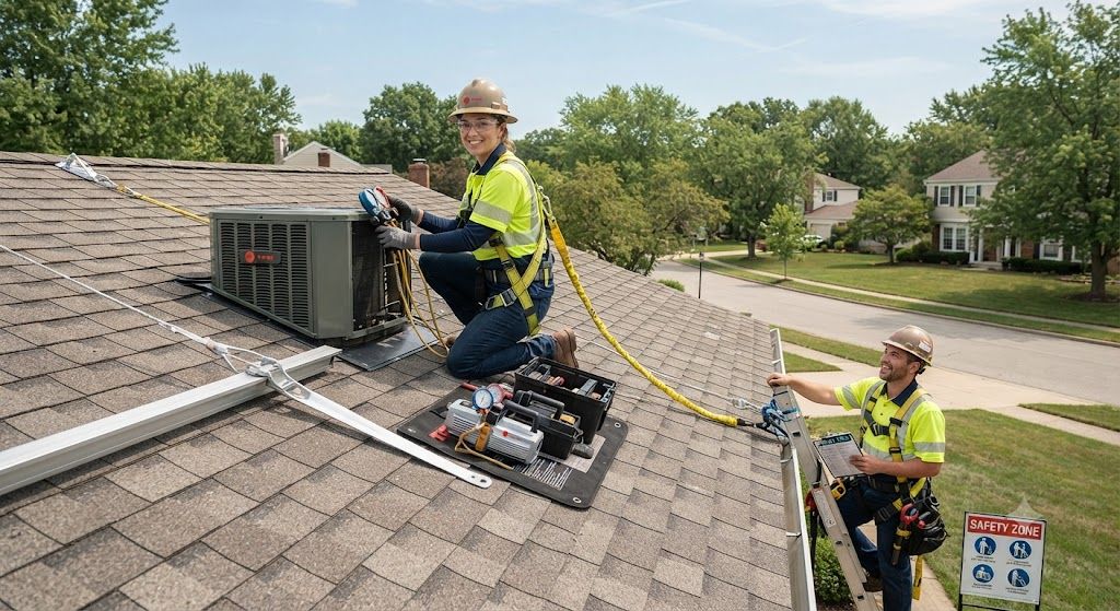 residential HVAC fall protection procedures