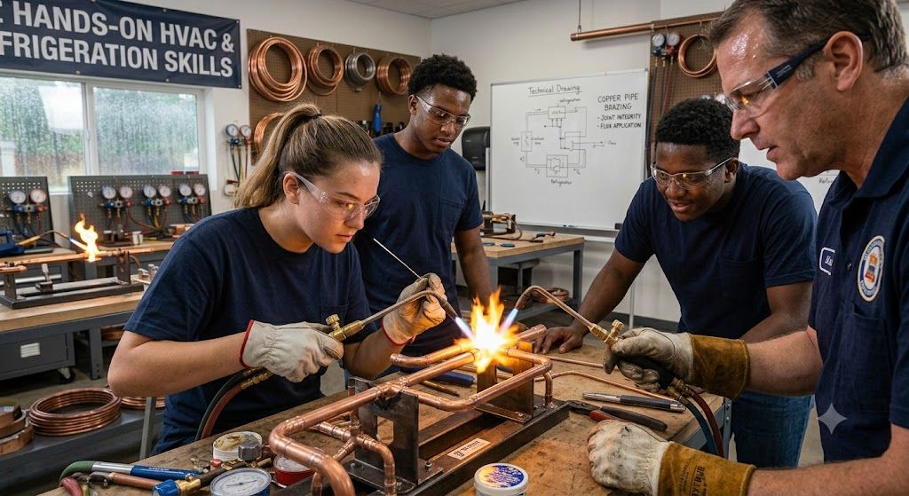 copper pipe brazing HVAC training program
