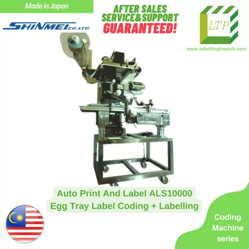 Auto Print And Label ALS10000 Egg Tray Label Coding + Labelling