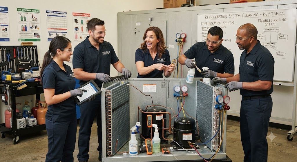 Refrigeration system cleaning and maintenance training