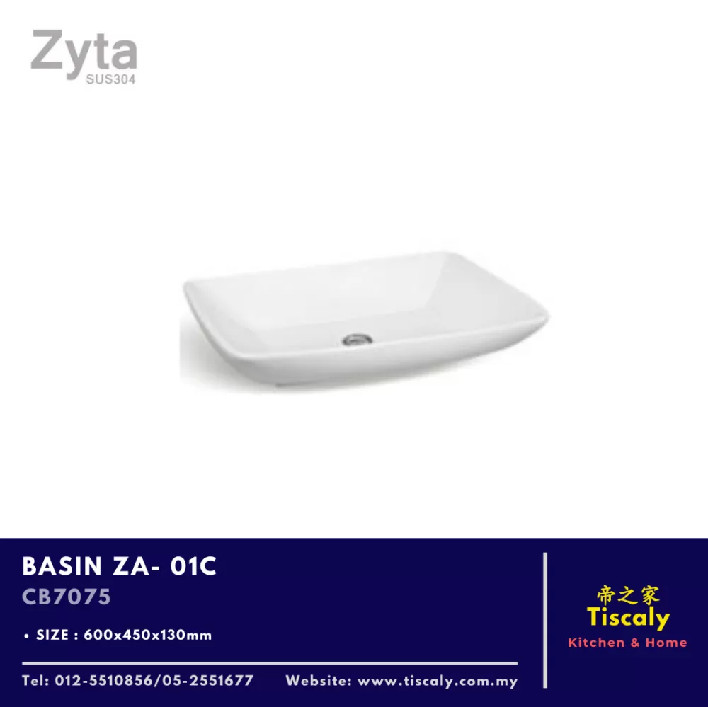 ZYTA COUNTER TOP BASIN ZA-01C CB7075