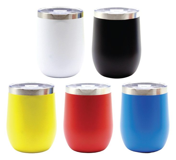 AM66 — AUTO MUG STAINLESS STEEL WITH POLYPROPYLENE (PP) LID COVER + MATTE FINISH 360ml [NEW PRODUCT 2026]