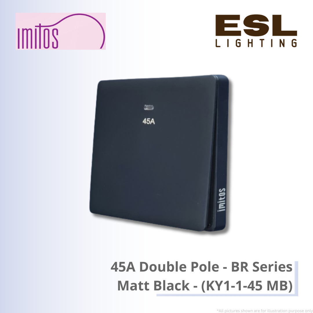 IMITOS 45A Double Pole (BR Series) Matt Black - KY1-1-45 MB