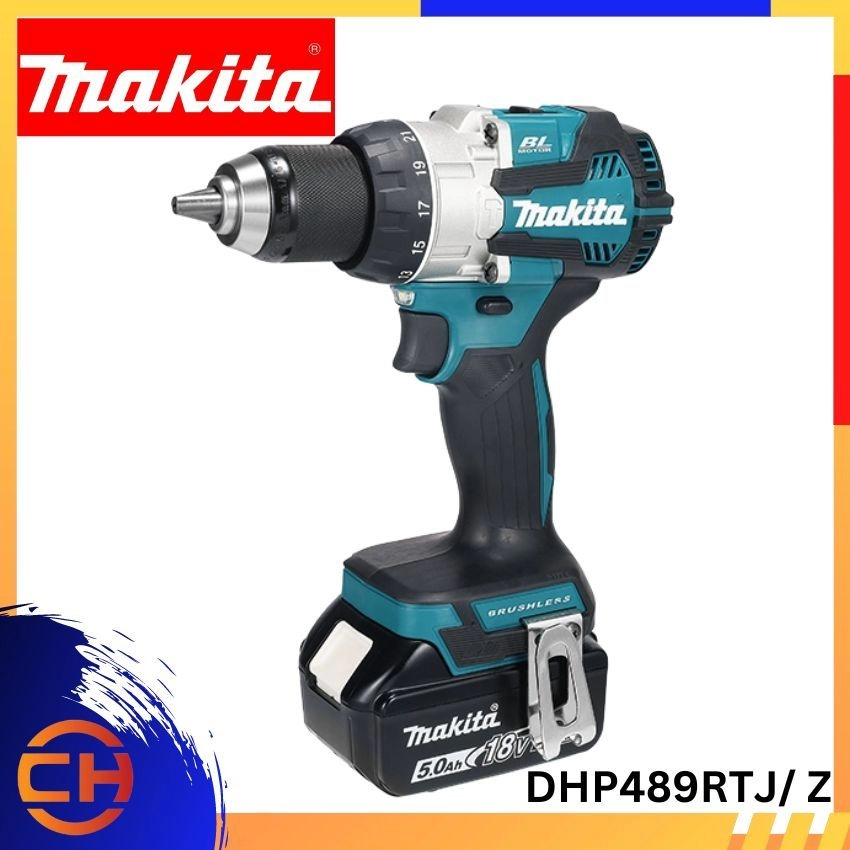 Makita DHP489RTJ/ Z 13 mm (1/2") 18V Cordless Hammer Driver Drill