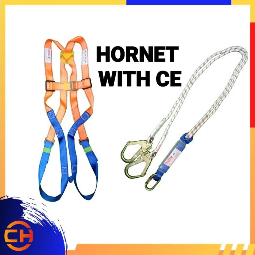 HORNET FULL BODY HARNESS & ENERGY ABSORBER & Double LANYARD & 2 big hooks (HT08K&HT02)