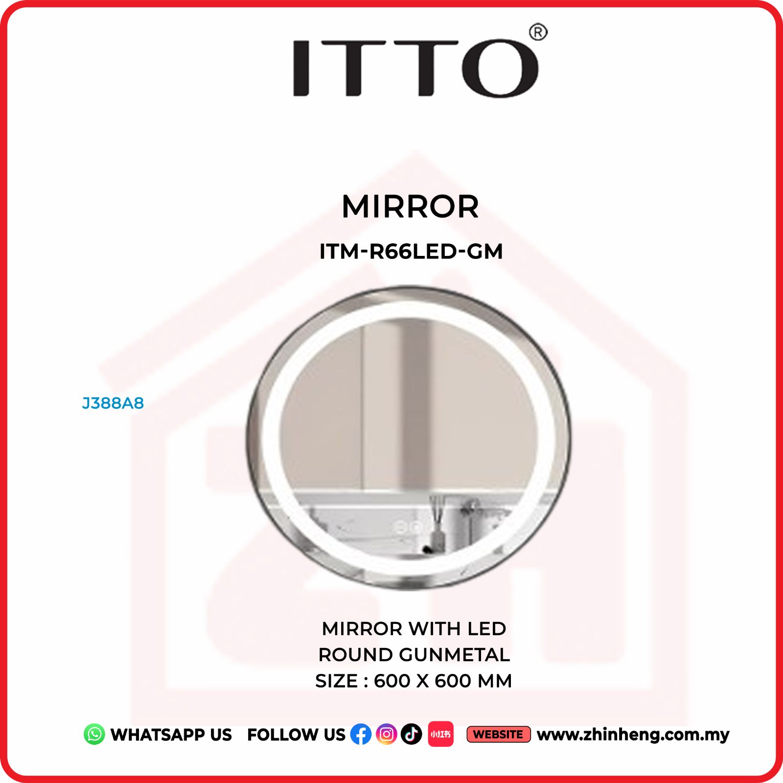 ​​​​​​​ITTO MIRROR WITH LED ITM-R66LED-GM