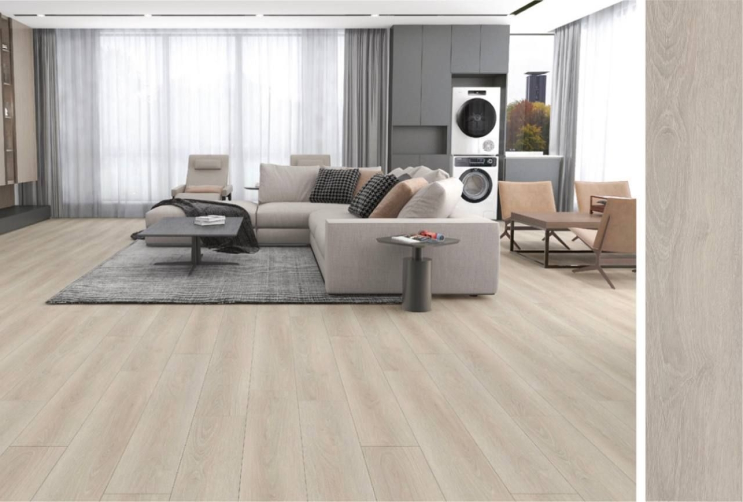 Queens Floor LVT Flooring SIGNATURE (Fiberglass Core) QVV109S-04 FROST OAK