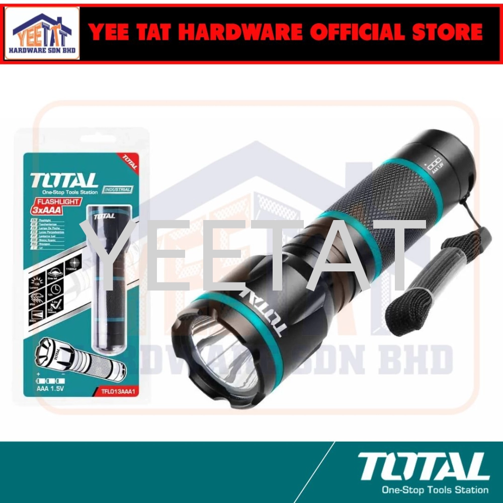 [ TOTAL ] TFL013AAA1 Torchlight LED Flashlight 200 LUMEN (3AAA BATTERY)