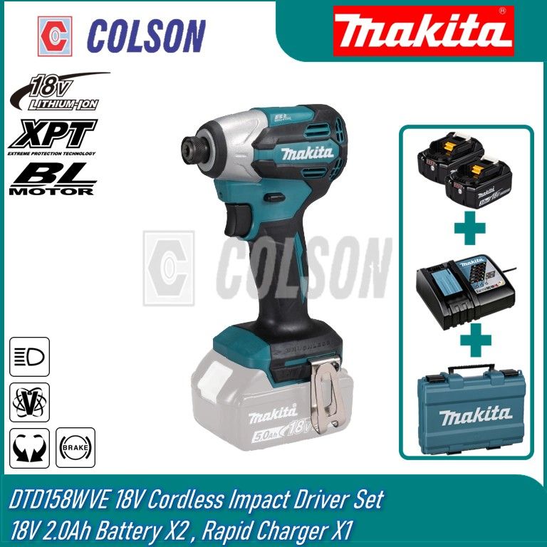 MAKITA DTD158WVE / DTD158Z 18V Cordless Impact Driver Solo / Set