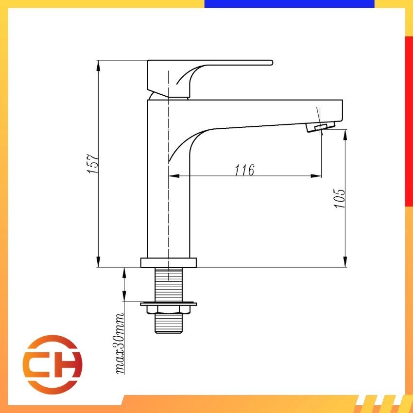 SORENTO BATHROOM FAUCET SRTWT9505 Basin Cold Tap ( L138MM x H157MM ) 