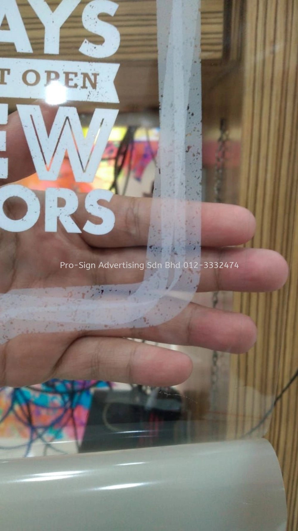 OFFICE 3 LAYER PRINT GLASS STICKER (MXM, 2021, PETALING JAYA)