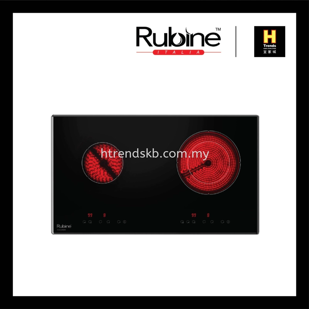 Rubine Vulcan Series Build In Ceramic Hob RCE-VULCAN40-BL