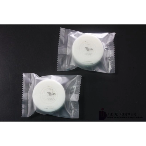 30GM ROUND SHAPE SOAP WITH MATT BOPP FILM FLOW WRAP