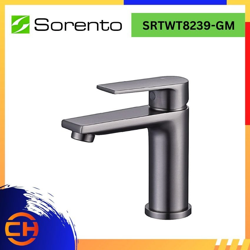 SORENTO BASIN MIXER TAP SRTWT8239-GM Basin Mixer Tap ( Gunmetal  )