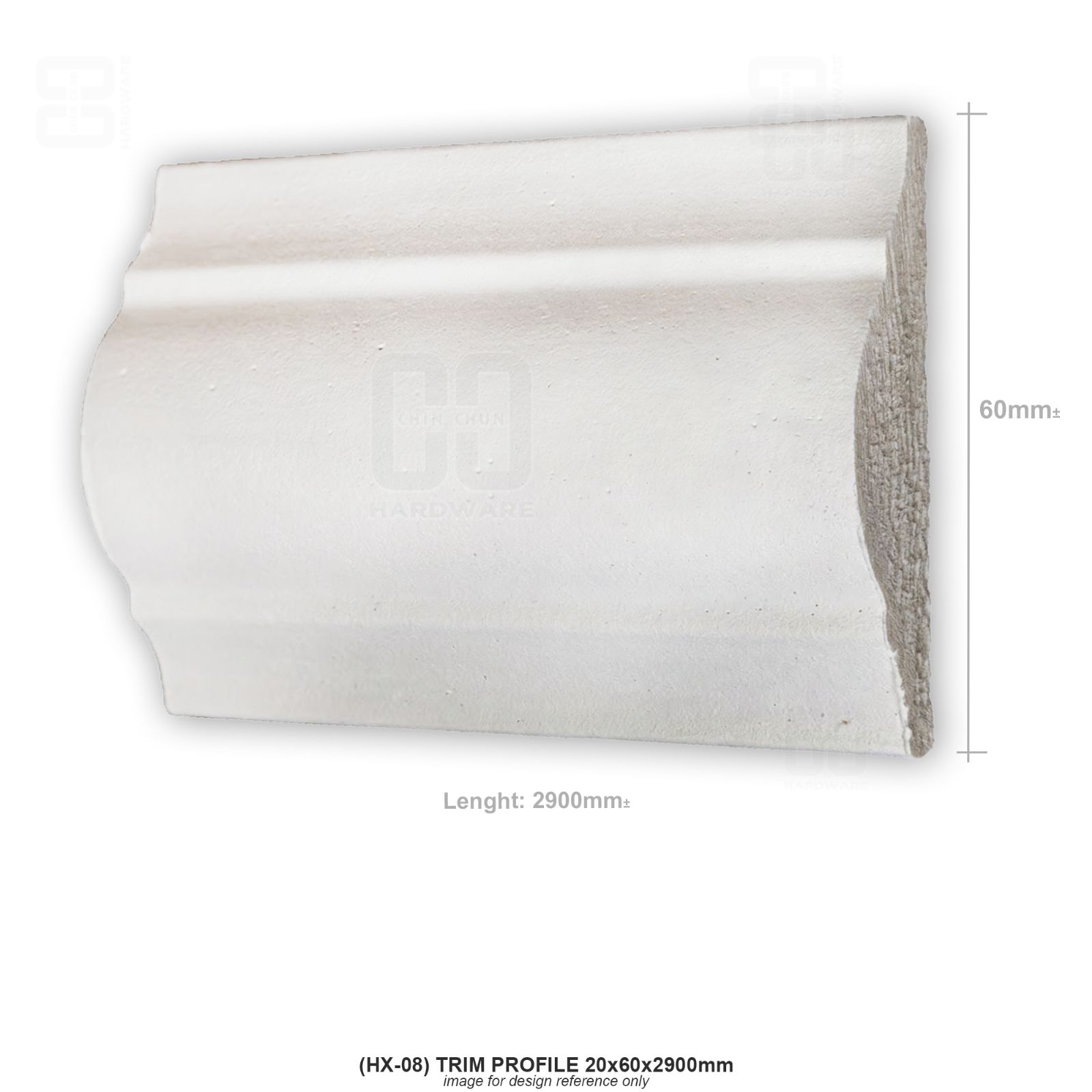 (HX-08) WAINSCOTING TRIM PROFILE 20x60x2900mm