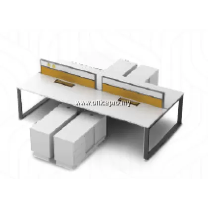 Workstation Office Cluster Of 4 Seater | Office Cubicle | Office Partition Bukit Tinggi IP30-SQR-4 