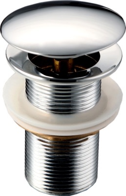 AR-2290A 1 1/4" Push Basin Waste – Premium Brass CP Bathroom Sink Waste Plug (80mm, Silicone Rubber)