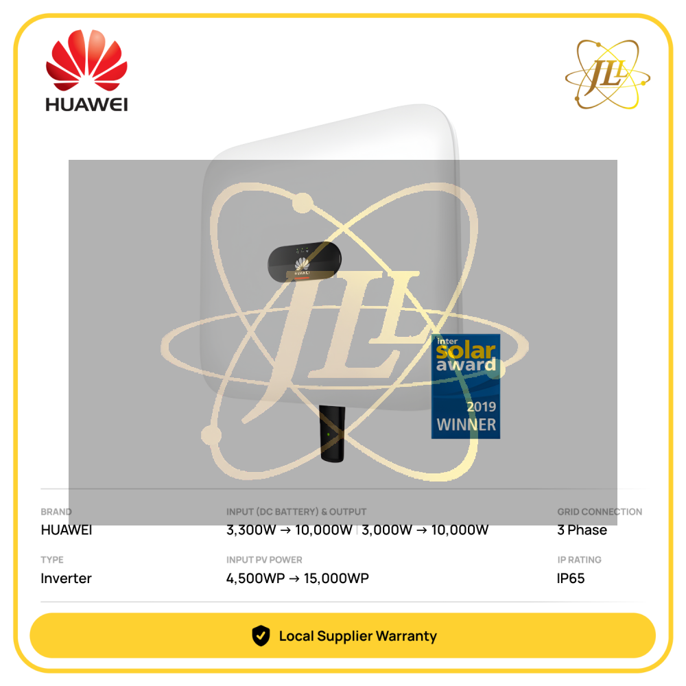 HUAWEI SUN2000-3-10KTL-M1 INVERTER 3 PHASE OUTPUT 3000W-10000W & DC BATTERY INPUT 3300W-10000W 980V IP65