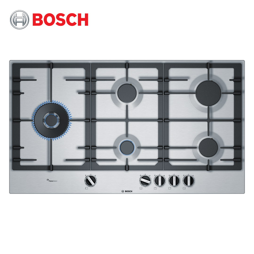 Bosch Stainless Steel 5 Burners Gas Hob PCS9A5B90, Series 6