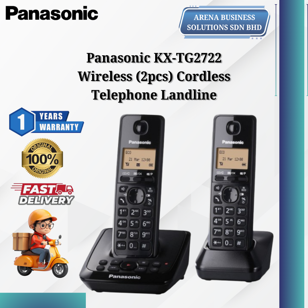 ❤️ Original Panasonic KX-TG2722 Digital Answering Machine Cordless Wireless Telephone telefon Rumah Home Phone Office